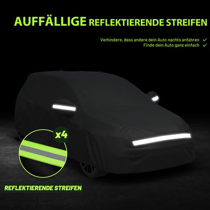 Favoto Vollgarage Winter Schrägheck - Schwarz 400-435cm