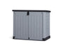 Keter Store-it-out Pro Mülltonnenbox 1200 L, Grau/Schwarz – Aufbewahrungsbox aus Kunststoff mit Fronttüren