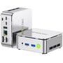 GMKtec Mini PC Ryzen 5 3500U Desktop Computer - 16GB RAM / 512GB SSD. Kompaktes, schwarzes Gerät. Optimal für Office und Medien.