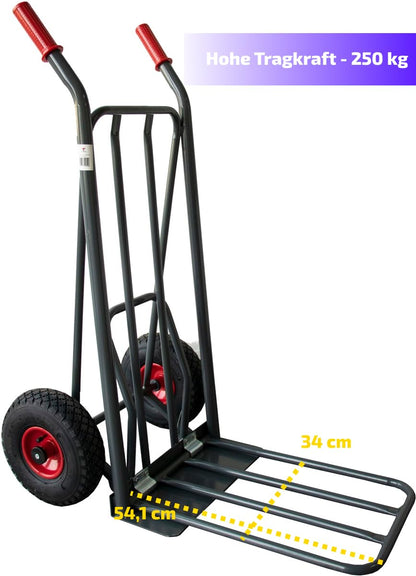 Ravendo Profi Sackkarre klappbar - 250kg Grau Easy-Tip