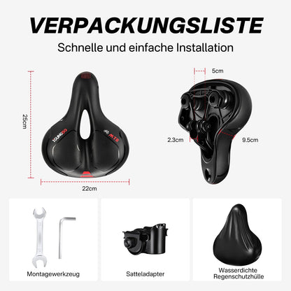 YOUNGDO Gel Fahrradsattel, ergonomisch, mit wasserdichter Abdeckung