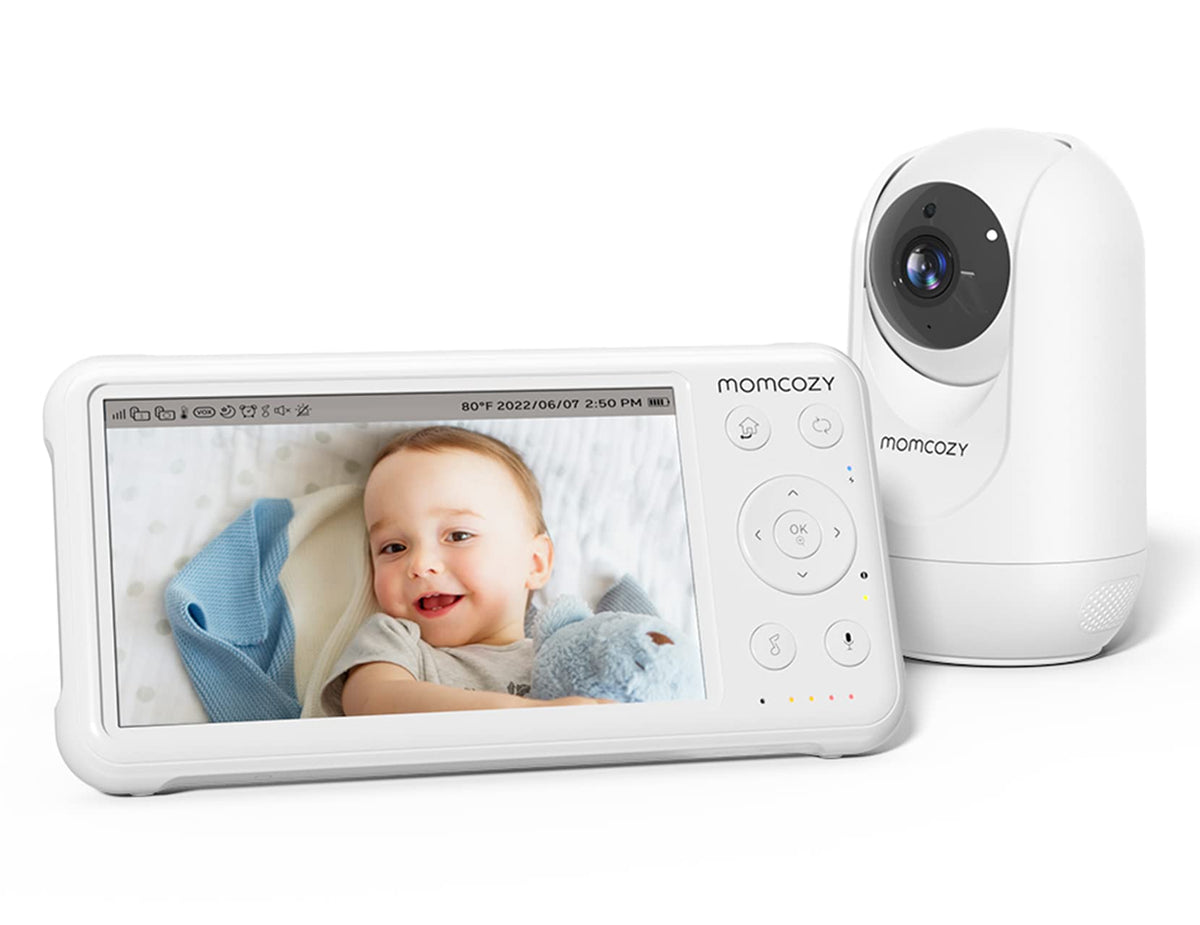 Momcozy Babyphone BM01 mit Kamera, 5 Zoll HD-Display, ohne WLAN – Monitor und Kameraeinheit