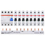 ABB Verteilerset: F204A-40/0,03 + 8x S201-B16, mit Sammelschiene: Grau-weißes Modulset zum Personen- u. Leitungsschutz.