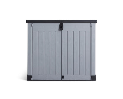 Keter Store-it-out Pro Mülltonnenbox 1200 L, Grau/Schwarz