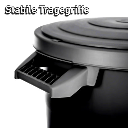 BigDean Universaltonne 80 Liter, 2er-Set, schwarz, mit Deckel