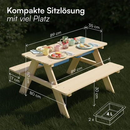 Bellabino Inny Kindersitzgruppe Outdoor aus Kiefer mit Wannen