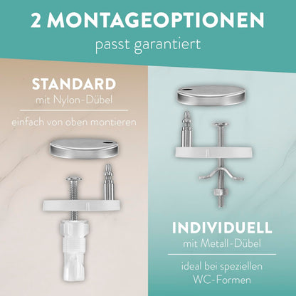 BENKSTEIN WC-Sitz oval schwarz, Duroplast, Softclose & Quick-Release