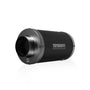 AC Infinity Aktivkohlefilter Abluftfilter – 100mm. Zylindrischer schwarzer Metallfilter zur effektiven Geruchs- und Partikelentfernung in Entlüftungssystemen.