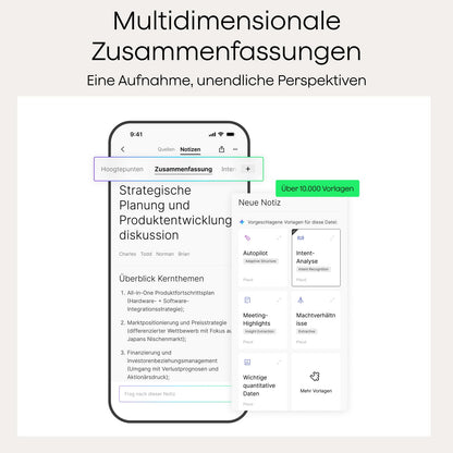 Plaud Note KI-Diktiergerät NB-100 mit 64 GB und Hülle, schwarz
