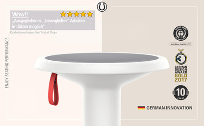 Interstuhl UPis1 Bürohocker – Grauweiss UP Designhocker