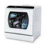 Hermitlux HMX-DW03 Mini Geschirrspüler, 5 l Wassertank, weiss, Sichtfenster