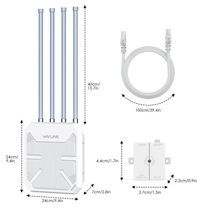 WAVLINK AX3000 WiFi6 Outdoor Access Point – Dual Band IP67