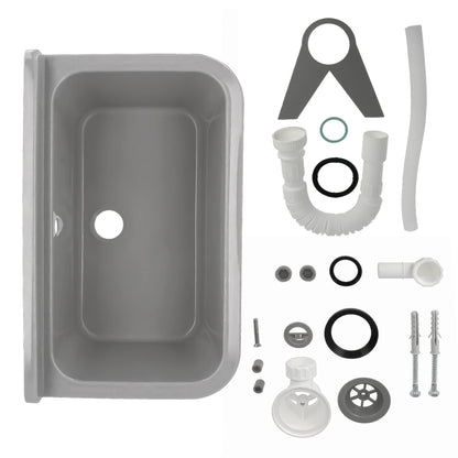 Instalguru Ausgussbecken 55x34x21cm Grau aus Polypropylen