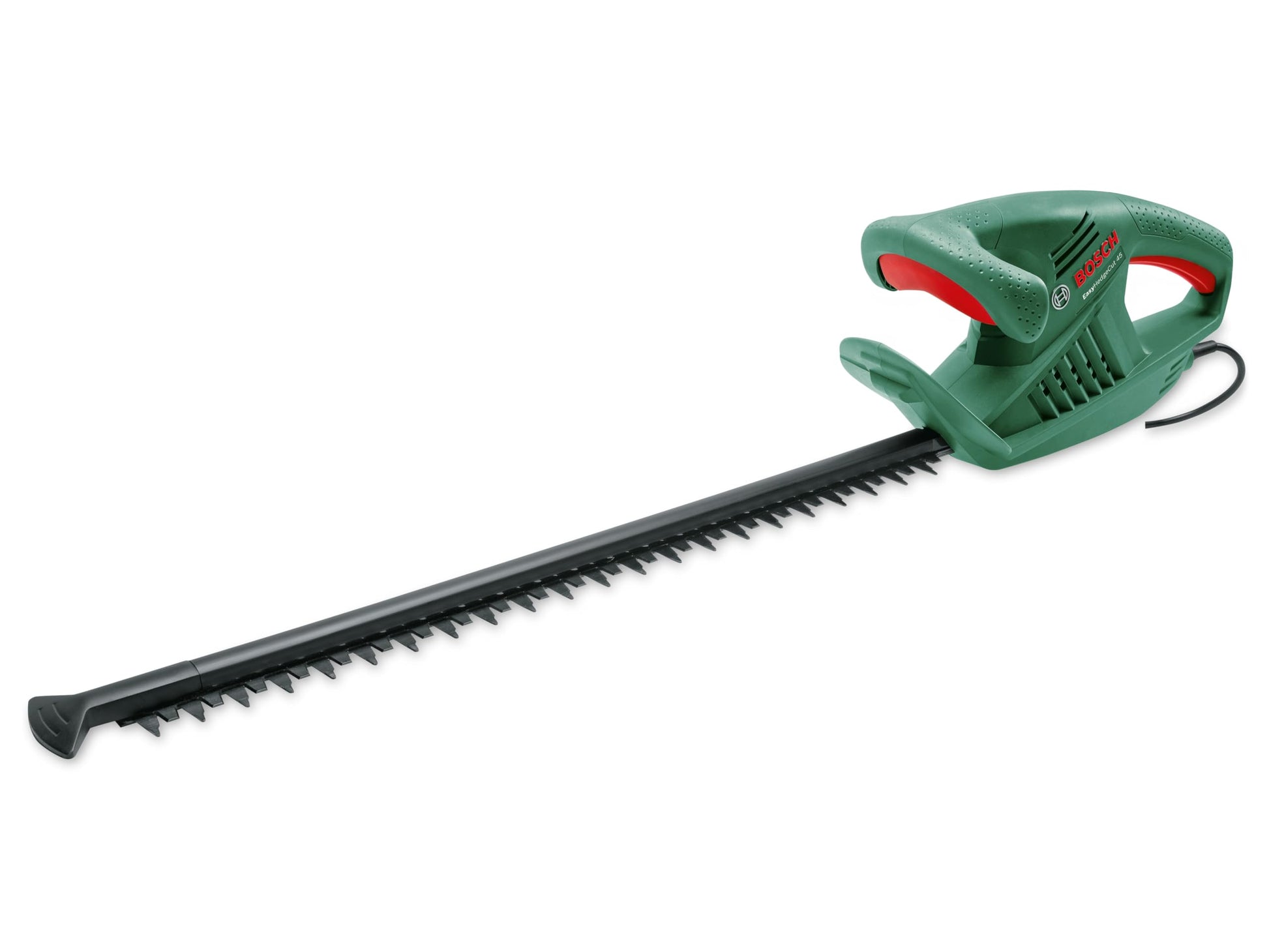 Bosch EasyHedgeCut 55 Elektrische Heckenschere – 450W. Grüne Heckenschere mit langem Schwert zum präzisen Schneiden von Hecken.