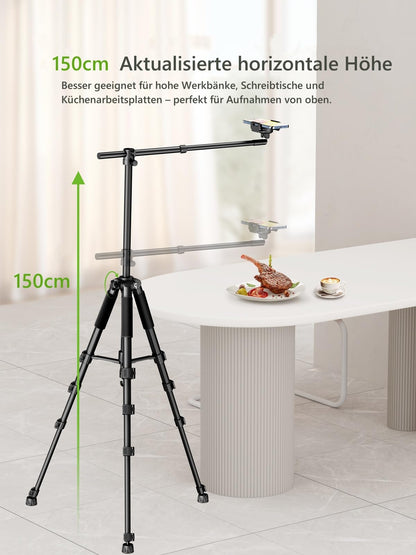 elitehood PT-10 Overhead Handy Stativ, 150 cm, 360° drehbar