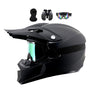 MoHelmHui Motocrosshelm Fullface Set mit Brille und Handschuhen in Schwarz