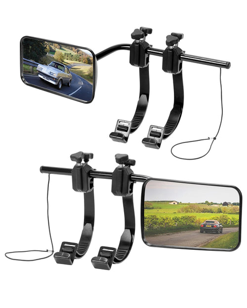 SUPAREE Wohnwagen Spiegel Universal Konvex - 2er Set. Schwarze, konvexe Spiegel. Erweitern das Sichtfeld für sicheres Fahren mit Gespannen.