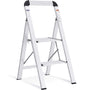 KINGRACK WKAU3003-2F Trittleiter 2 Stufen Aluminium klappbar Silber