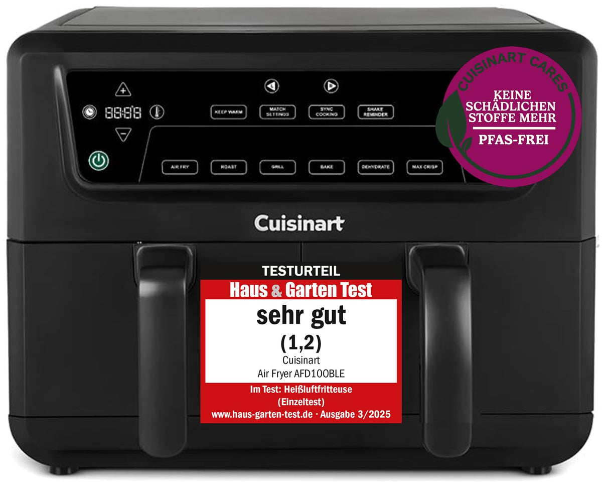 Cuisinart XXL Heissluftfritteuse 10.4 L, Zweizonen-Airfryer, PFAS-frei mit Metallgehäuse