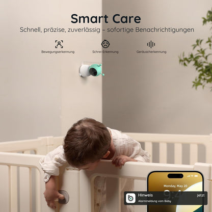 BOIFUN Baby 6T Babyphone mit Kamera, 2K, Nachtlicht und App