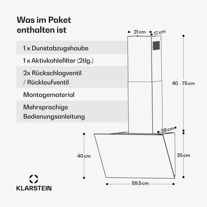 Klarstein FlashLine Kopffreihaube 60cm – Weiss