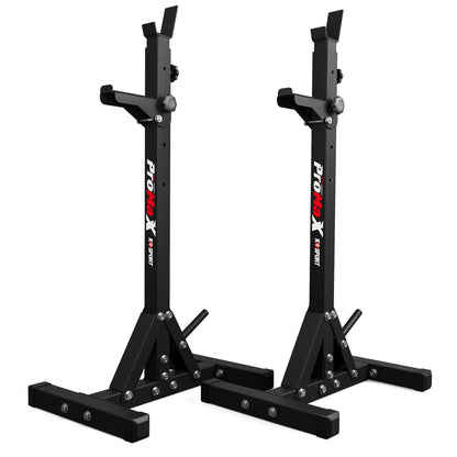 K-Sport Squat Rack I Kniebeugenständer - Verstärkt bis 250 kg. Robuste, schwarze Hantelablage für sicheres Gewichtstraining.