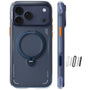 TORRAS Ostand Q3 Air Handyhülle - iPhone 17 Pro Max Mitternachts. Schwarze, schlanke Schutzhülle mit integriertem Ständer.