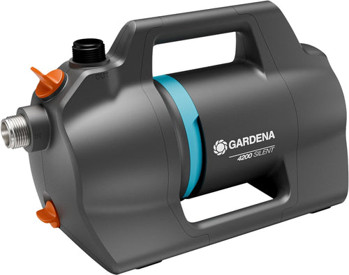Gardena Gartenpumpe 4200 Silent Bewässerungspumpe 600 W (9054-20), Kunststoffgehäuse und ergonomischer Tragegriff