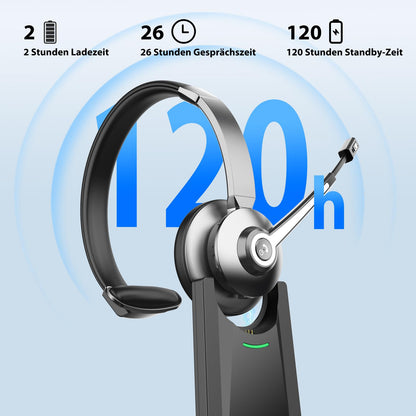 Earbay Bluetooth Headset mit Mikrofon, USB-Dongle und Ladestation