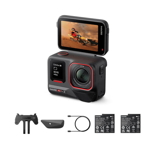 Insta360 Ace Pro 2 – 8K Action Cam mit Leica Summarit-Objektiv, aufklappbarer 2,5-Zoll-Touchscreen