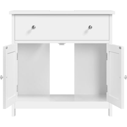 Yaheetech Waschbeckenunterschrank Landhausstil 60x30x60 cm