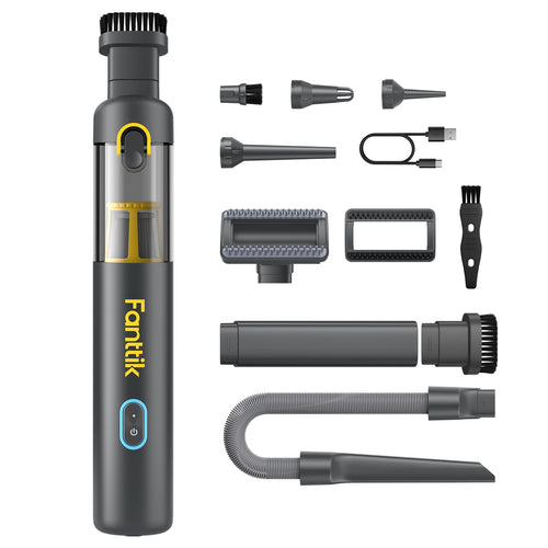 Fanttik Slim V8 APEX Akku-Handstaubsauger 4-in-1, 19000 Pa, Grau – kompakter Mini-Handstaubsauger für Auto und Schreibtisch