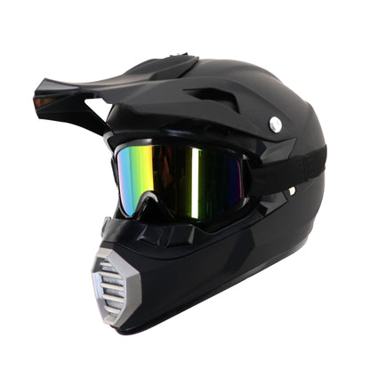 MoHelmHui Motocross Helm Fullface Set mit Brille und Handschuhen