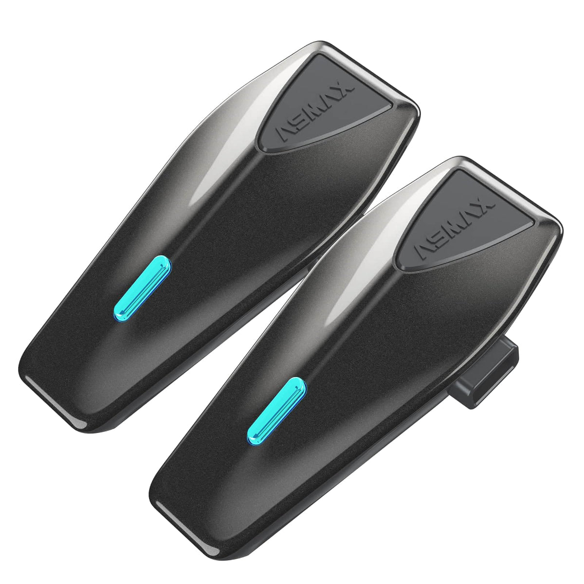 ASMAX S1 Motorrad Bluetooth Headset mit Mesh Intercom, Doppelpack – Helm-Gegensprechanlage mit zwei Mikrofontypen