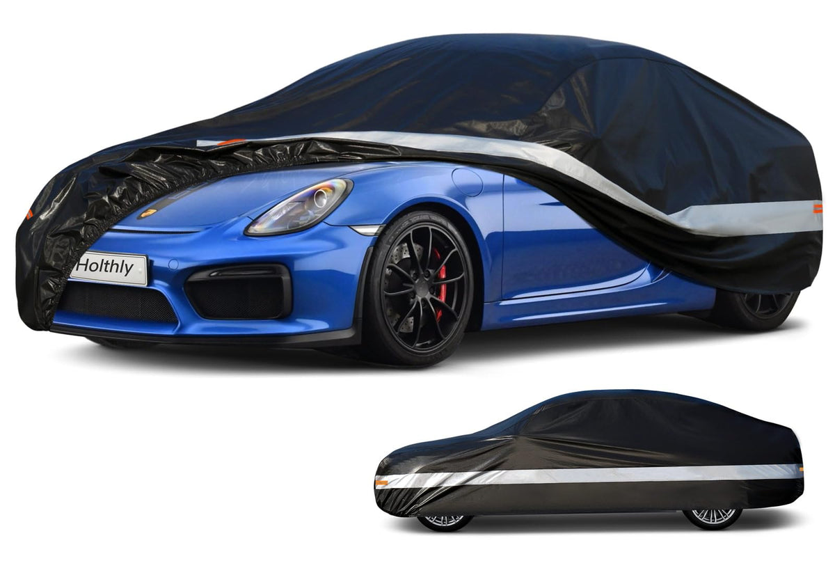 Holthly C5 Autoabdeckung – Schwarz für BMW Z4, Porsche Boxster. Schwarze, maßgeschneiderte Abdeckung schützt Fahrzeuge vor Witterung, Staub und UV-Strahlung.