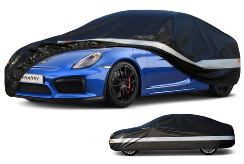 Holthly C5 Autoabdeckung – Schwarz für BMW Z4, Porsche Boxster. Schwarze, maßgeschneiderte Abdeckung schützt Fahrzeuge vor Witterung, Staub und UV-Strahlung.