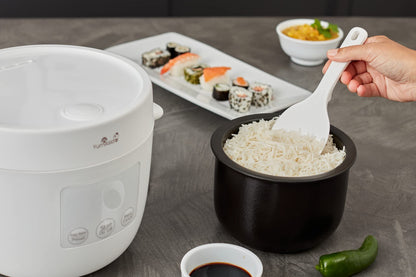 Yum Asia Tsuki Mini-Reiskocher - Pebble White (0.45L)