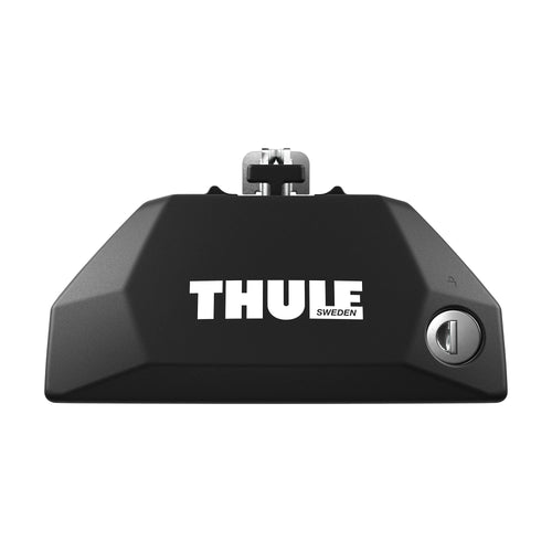 Thule Evo Flush Rail Dachträger-Fuss-Set 4er-Pack Schwarz. Montage von Dachträgern auf Fahrzeugen mit Flush Rail.