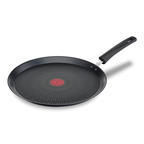 Tefal Unlimited On Crêpepfanne Induktion 28 cm - G25939. Runde, schwarze Pfanne zum Backen von Crêpes auf Induktionsherden.