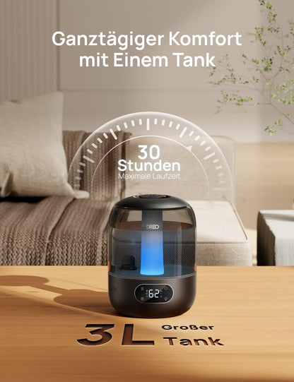 DREO Kaltnebel-Luftbefeuchter Ultraschall 3L Top-Fill DR-HHM006