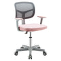 COSTWAY Kinderschreibtischstuhl drehbar mit Rollen - Rosa. Ergonomischer Schreibtischstuhl in Rosa für Kinder zum Lernen am Schreibtisch.