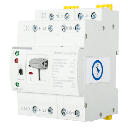 DEWIN Automatischer Transferschalter G2R 4P 63A 400V DIN-Schiene mit Betriebsanzeige