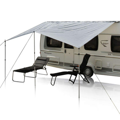 yourGEAR Wohnwagen Sonnensegel 4x2.4m - Doppelkeder 7/5mm. Rechteckige Stoffplane zum Einzug in die Kederschiene. Spendet Schatten.
