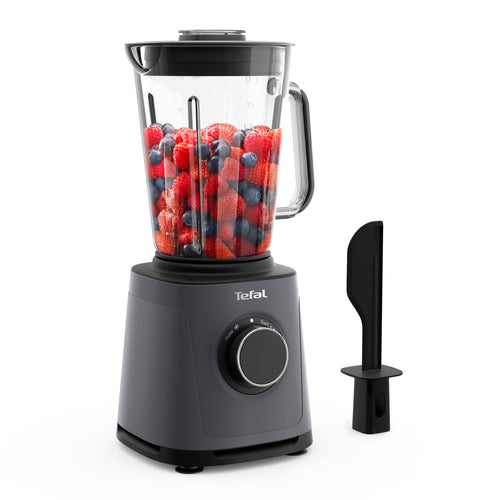 Tefal PerfectMix Essential Hochgeschwindigkeits-Standmixer - Grau 1200W. Grauer Standmixer zum schnellen Mixen und Pürieren von Lebensmitteln.