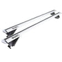 Owen Dachträger 3.0 Pro für bündige Reling - Silber 120cm. Zwei silberne Querträger zum Transport auf bündiger Dachreling.