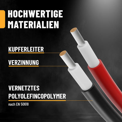 ABSINA H1Z2Z2-K 4mm2 Solarkabel - 4x 10m Set Schwarz & Rot