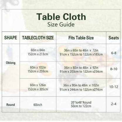 Vnituasr Rechteckig Polyester Tischdecken – 10er-Pack Weiss, 153x260cm