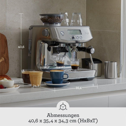 Sage The Barista Pro Siebträgermaschine - Schwarzer Edelstahl