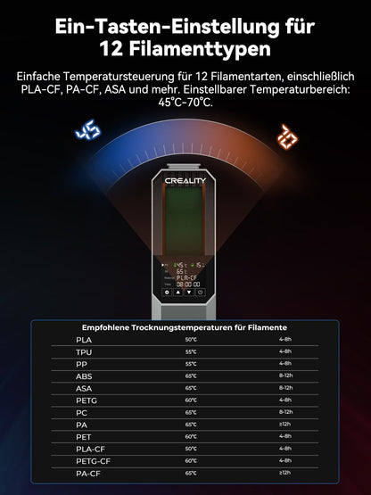 Creality Space PI Filament-Trocknerbox Upgraded Edition
