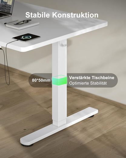 Devoko Höhenverstellbarer Elektrischer Schreibtisch 160x80cm - Weiss